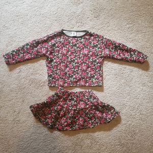 Petit Bateau Skirt Sweater Set